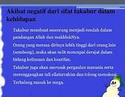 Dampak Negatif Sifat Takabur Adalah